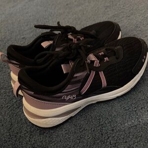 Ryka Women's Black and Lavender Sneakers
